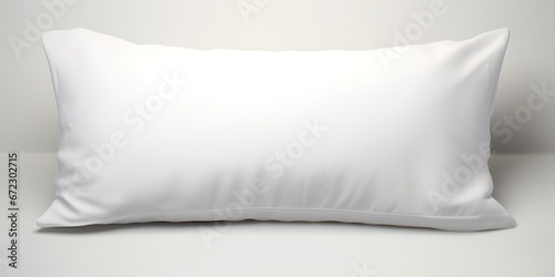 AI Generated. AI Generative. Clean white nap sleeping pillow mock up. Can be used for home items sales promotion
