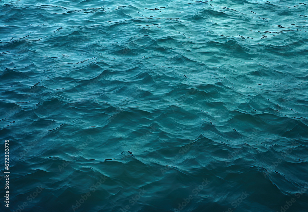 Fototapeta premium Aerial view to ocean waves. Abstract water surface of ocean. Stormy water background. Created with Generative AI