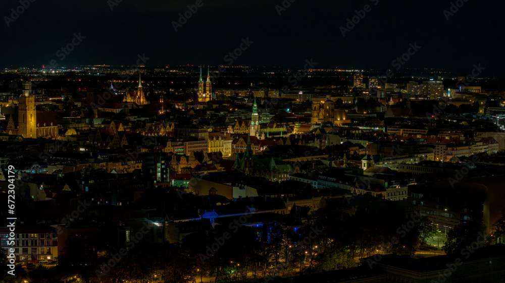 Wroclaw nocą Polska