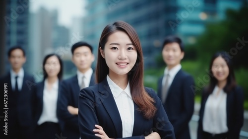 Group of asian business person