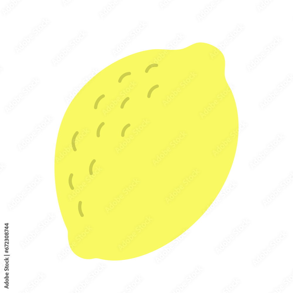 Fresh lemon fruit isolated on white background, flat design vector illustration Fresh lemon fruit isolated on white background, flat design vector illustration