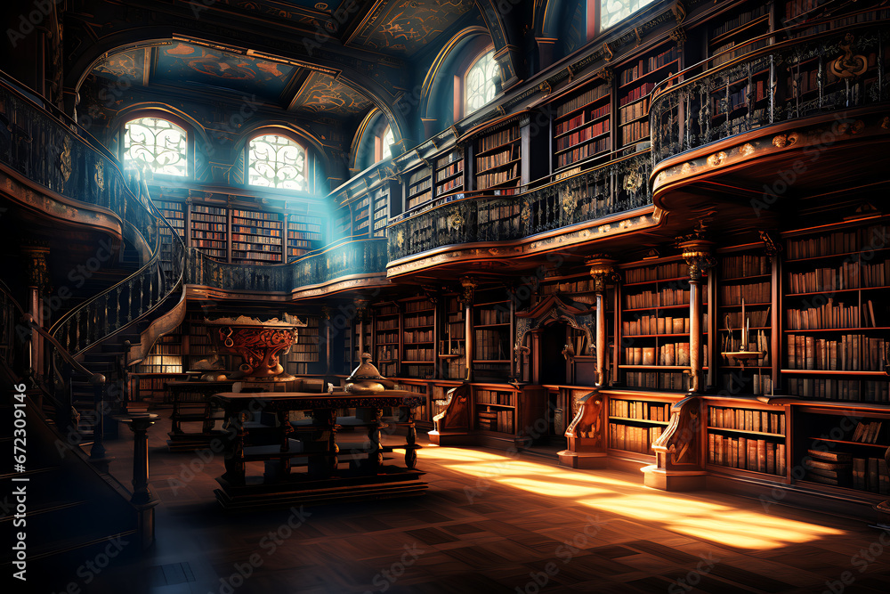 old library, old historic library, books, vintage library, vintage, old