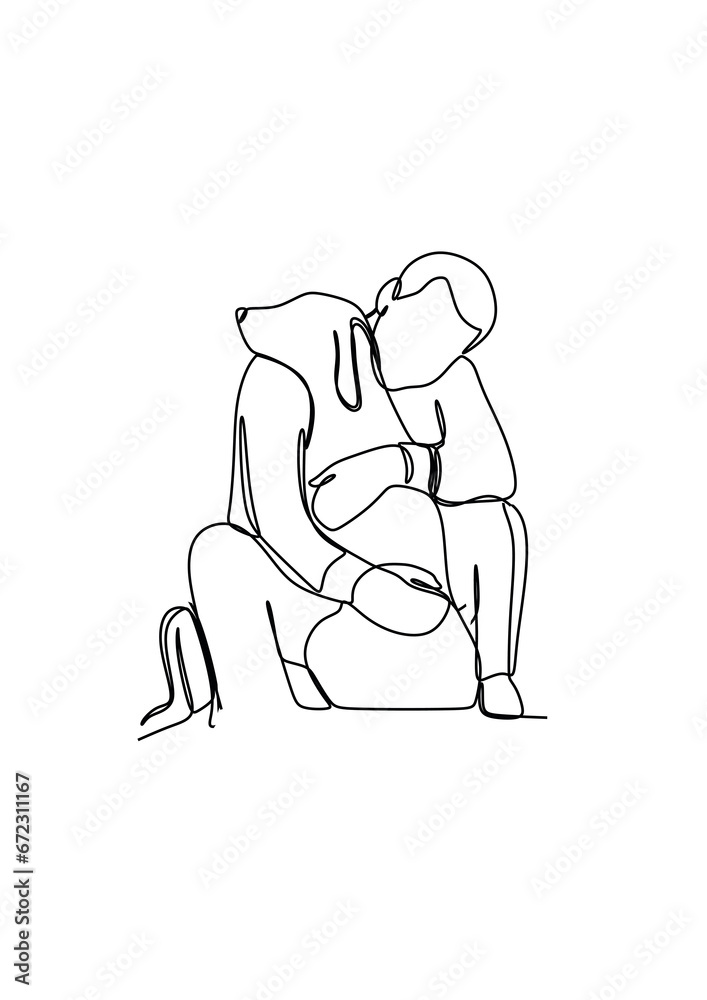 Line art of a pet Line art of a pet