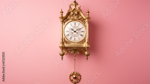old antique clock  generated by AI photo