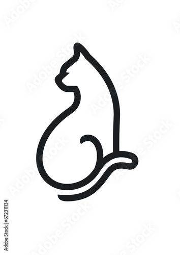 Line art of a pet
