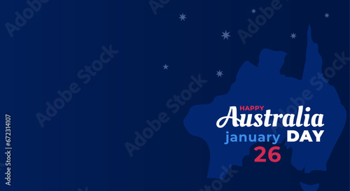 Happy Australia day. Greeting illustration vector design template for background, banner, advertising.