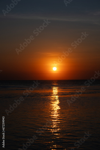 Sunset on the ocean, Bali island