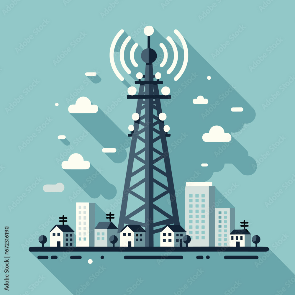 Fototapeta premium Vintage Rotary Telephone with Network Cables Vector Design