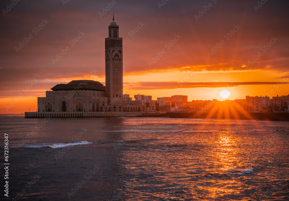  sunrise at Casablanca, Morocco seaside