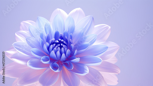  a blue and white flower is in the middle of the picture.  generative ai