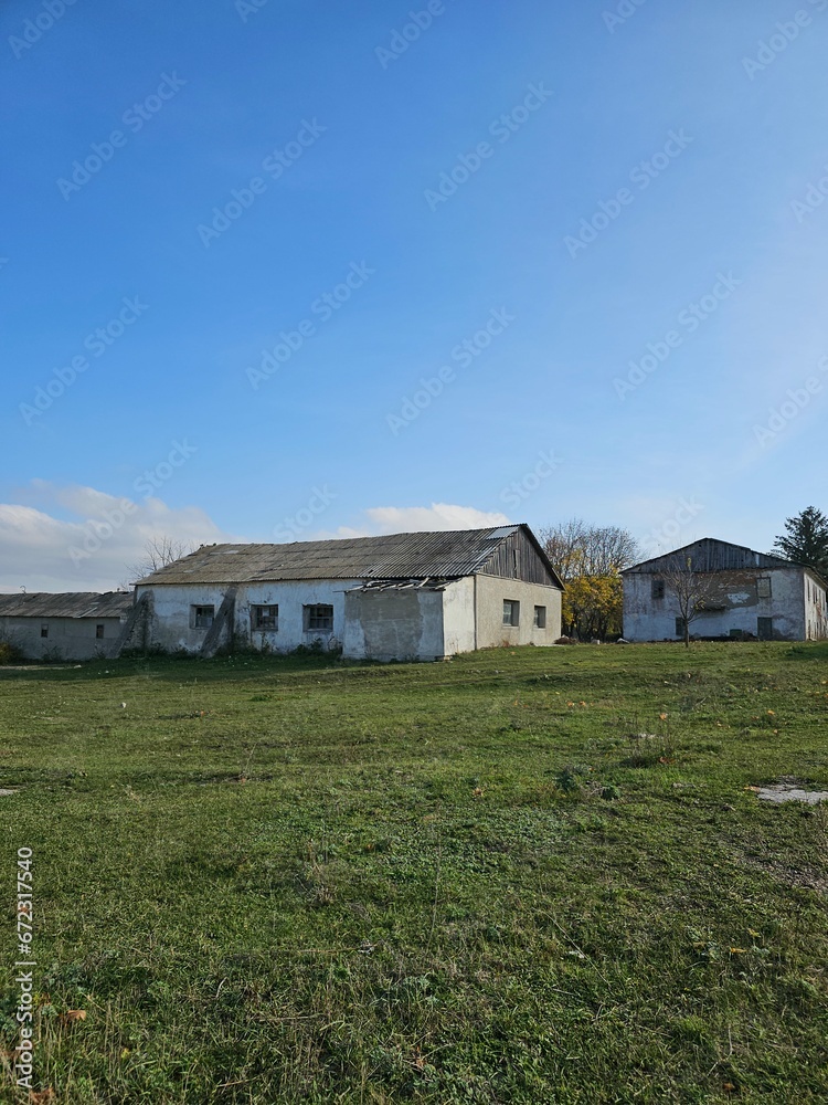 A house in a field A house in a field