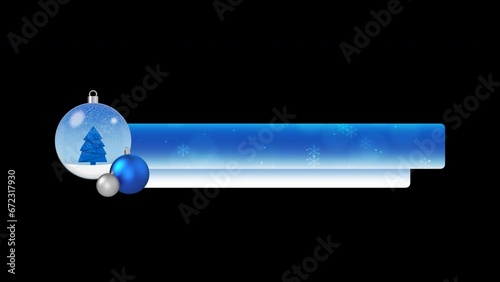 Christmas Blue Lower Thirds With 2 Banners