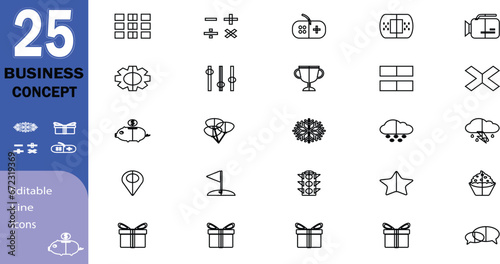 Creative Business Concept Outline icon.