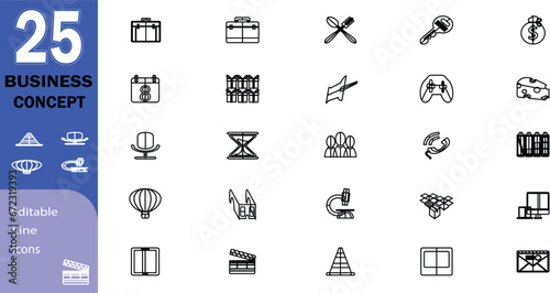 Creative Business Concept Outline icon.