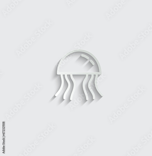 jellyfish icon vector jelly fish sign
