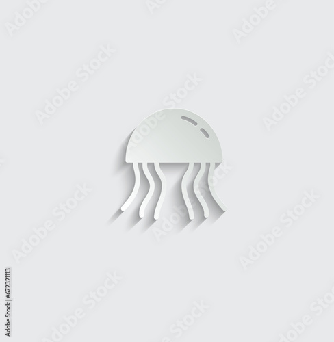 jellyfish icon vector jelly fish sign