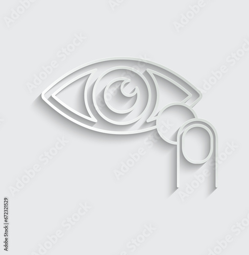 eye lens icon - vector