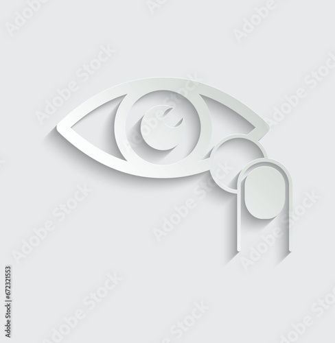 eye lens icon - vector