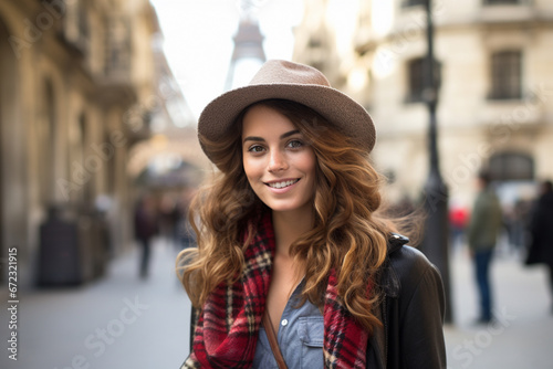 Paris tourist woman