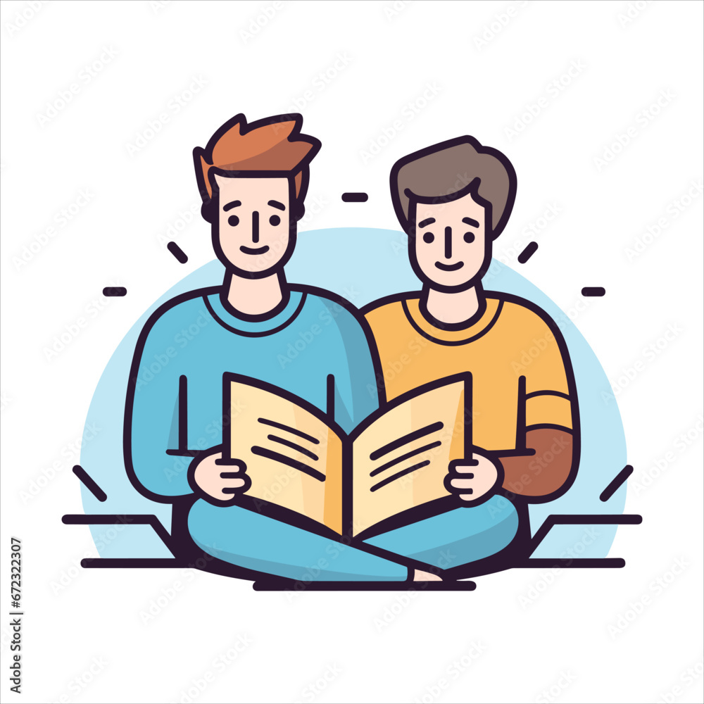reading book cartoon vector reading book cartoon vector