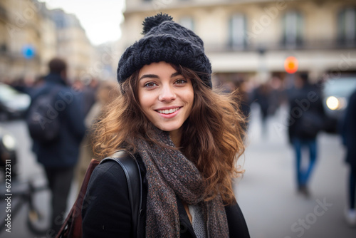 Paris tourist woman