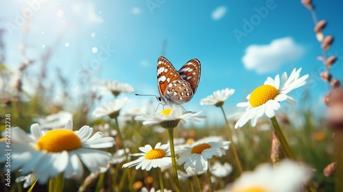 butterfly on a flower generated by AI