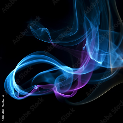 puffs of smoke on a dark background © Aleks