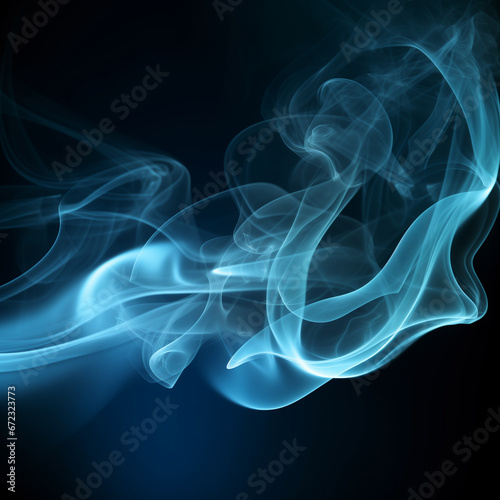 puffs of smoke on a dark background