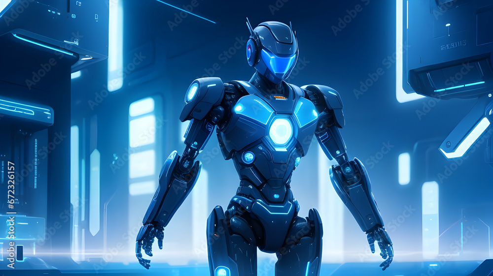 A futuristic robot A futuristic robot