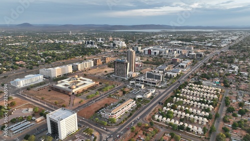 Central business district CBD in Gaborone  Botswana  Africa