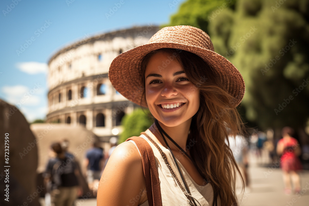 Roma tourist woman
