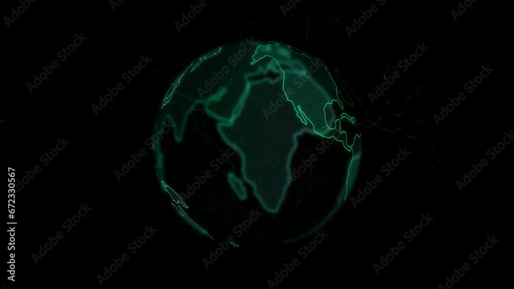 Earth Rotating in Loop at Night. Shiny Bright City Lights Visible from Space. Animation of Blue Planet Spinning Seamlessly 360 Degrees with Green Screen Mask. 4K. Earth Rotating in Loop at Night. Shiny Bright City Lights Visible from Space. Animation of Blue Planet Spinning Seamlessly 360 Degrees with Green Screen Mask. 4K.