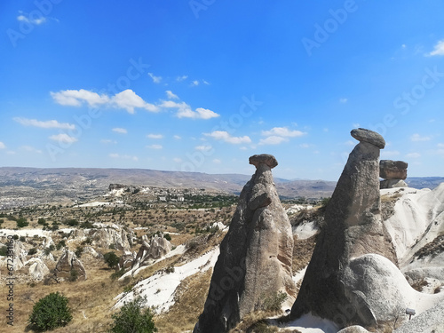 Cappadocia view, Kapadokya, nature, blue sky, mountain, view, Turkey