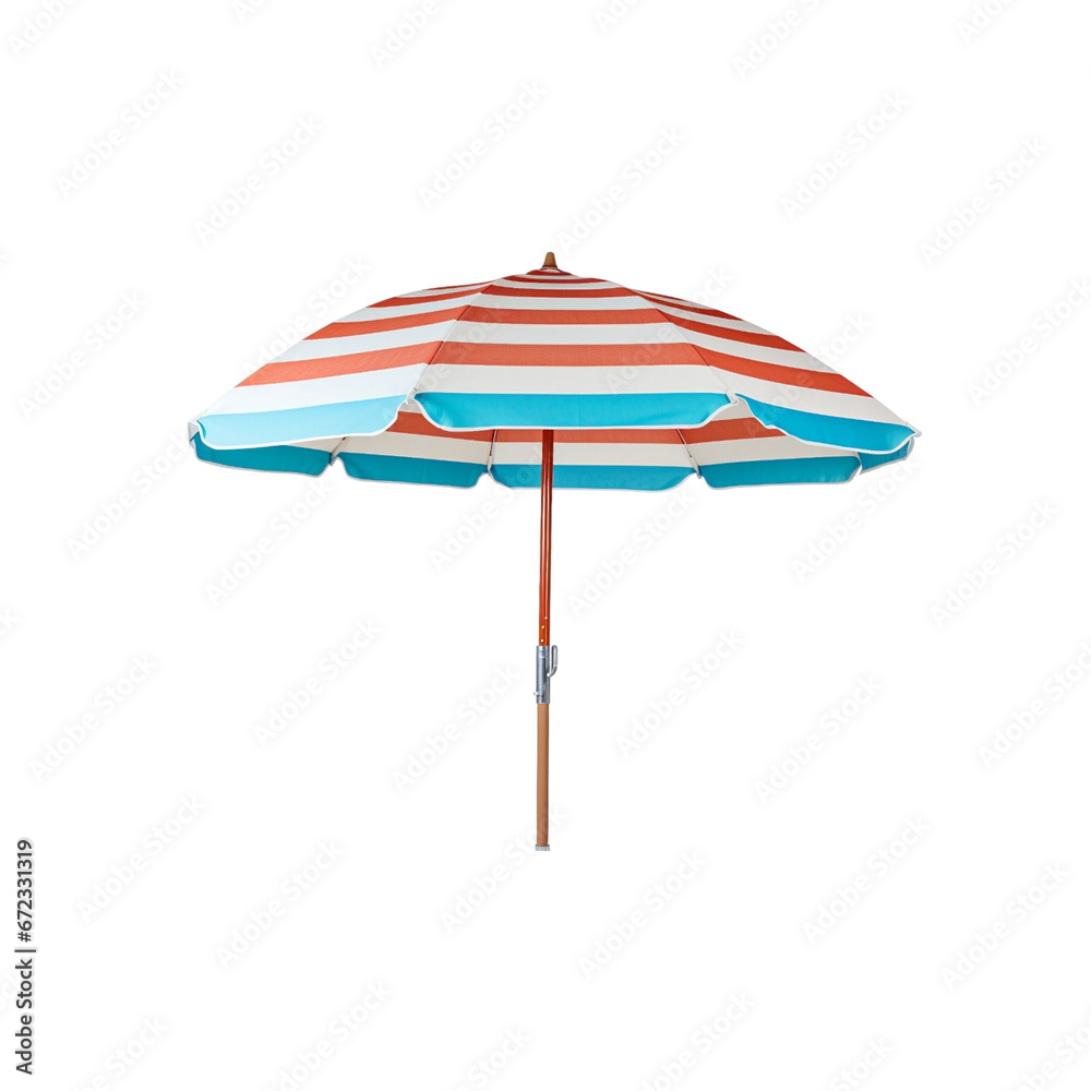 Umbrella beach isolated transparent, AI Generated Umbrella beach isolated transparent, AI Generated