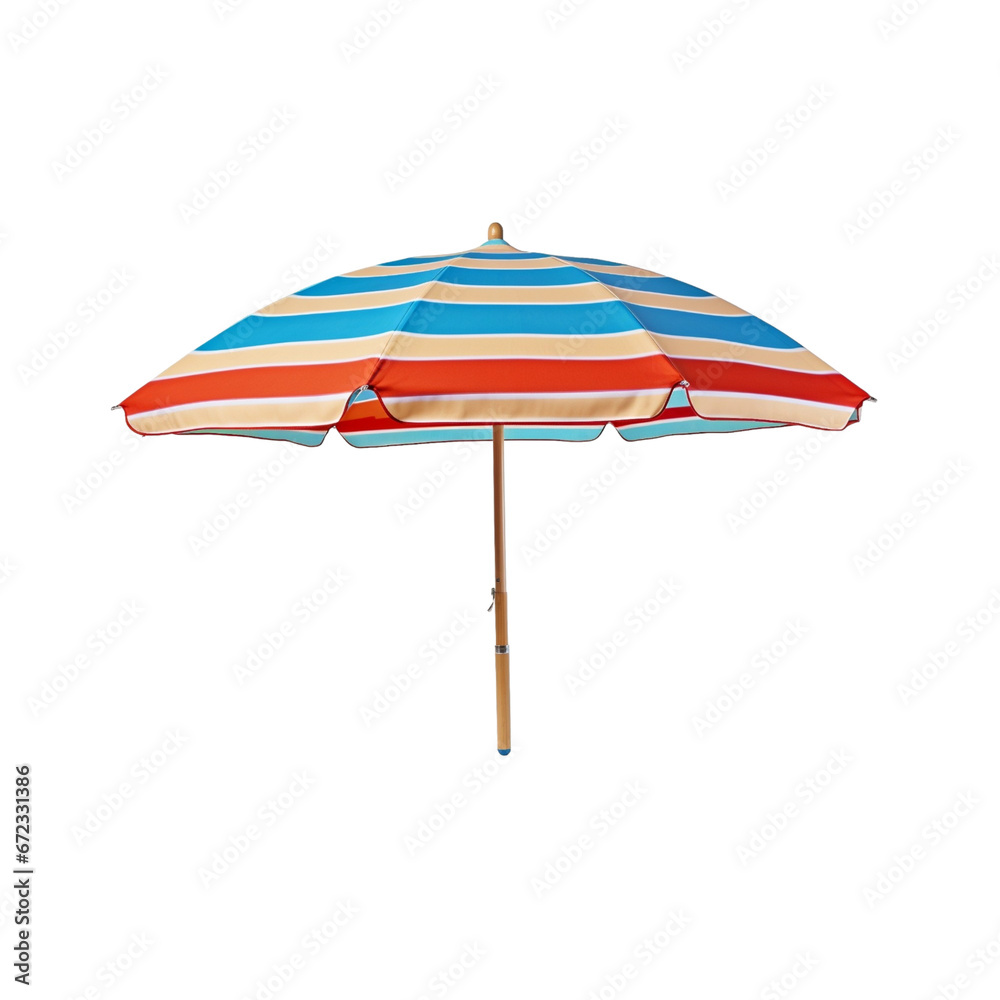 Umbrella beach isolated transparent, AI Generated Umbrella beach isolated transparent, AI Generated