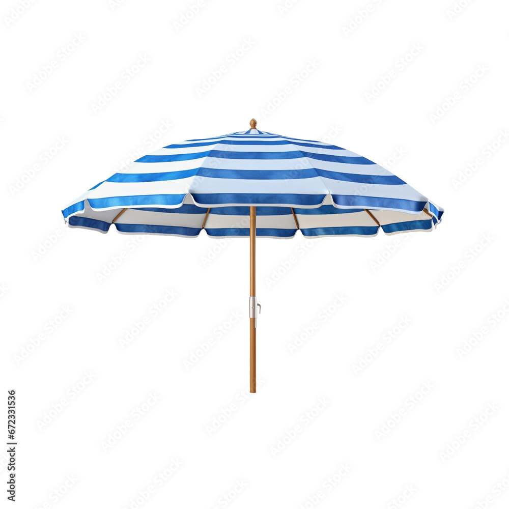 Umbrella beach isolated transparent, AI Generated