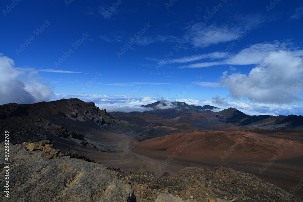 Naklejka premium Haleakala Crater, Maui, Hawaii