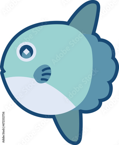 かわいいマンボウのイラスト