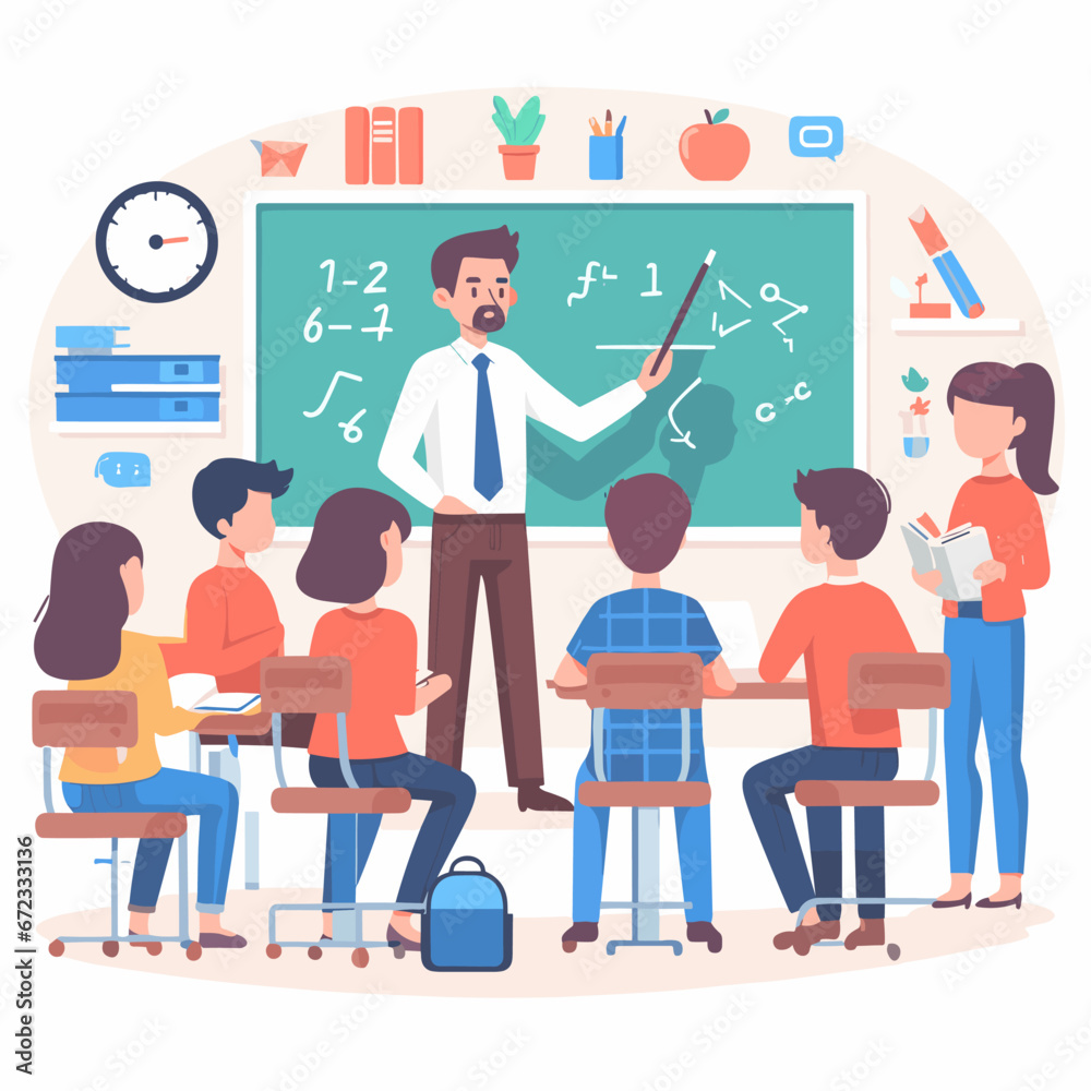 Vibrant Learning: Flat Designed Teaching Moment Vibrant Learning: Flat Designed Teaching Moment