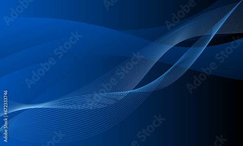 blue lines wave curves soft gradient abstract background