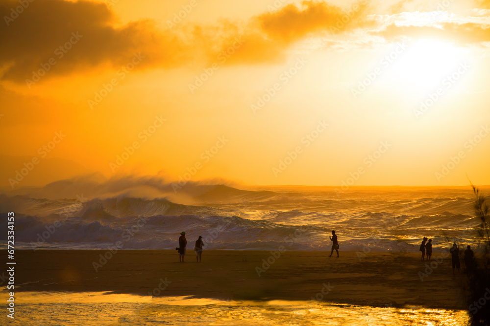 Sunset on Beach -Hawaii