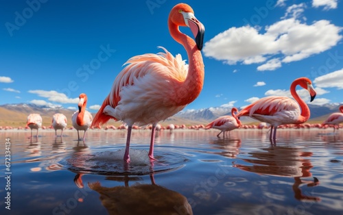 Flamingo in Laguna Colorada, Salt Lake, Bolivia