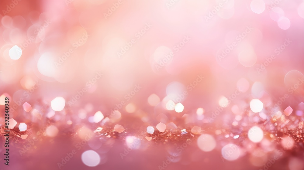 Abstract bokeh pink sparkling light background.