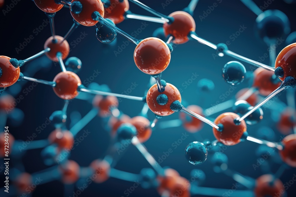 Close-up of a chemical structure ,Chemical molecule model 3D rendering, innovative technology for science and medicine. Close-up of a chemical structure ,Chemical molecule model 3D rendering, innovative technology for science and medicine.