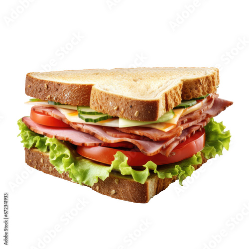 non-veg sandwich isolated on transparent background, png
