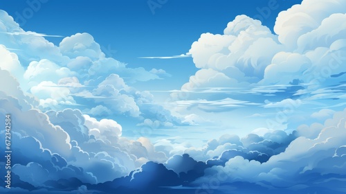 sky cartoon illustration ai generated