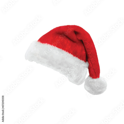 red santa hat. New Year red hat. - stock vector. photo