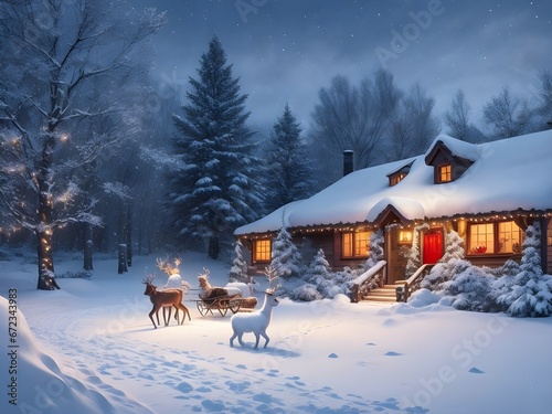 reindeer in the snow © Hasanthi