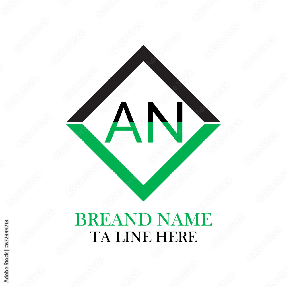 AN capital letter enclosed in a square. AN letter logo creative design. AN unique design. Creative Modern AN Letters icon vector Illustration AN capital letter enclosed in a square. AN letter logo creative design. AN unique design. Creative Modern AN Letters icon vector Illustration