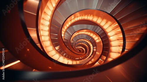 Spiral staircase Modern Architecture detail Abstract Background 8k,